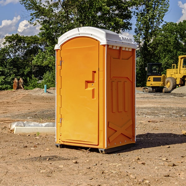 can i customize the exterior of the porta potties with my event logo or branding in Greenhurst